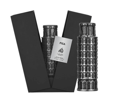 Perfume Pisa Original 100ML, Perfume Árabe para Hombre de Larga Duración, Eau de Parfum Importado desde Dubái, Incluye Atomizador Recargable 5ML, Fragancia Amaderada Cítrica Elegante y Duradera (Pisa)