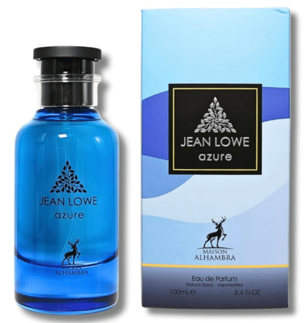 Perfume Jean Lowe Azure 100ml, Perfume Árabe de Larga Duración, Eau da Parfum Importado desde Dubái, Fragancia Fresca y Sofisticada
