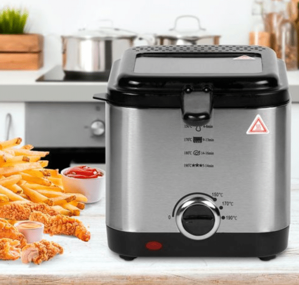 Freidora Eléctrica En Acero Inoxidable De 1,5l 900w